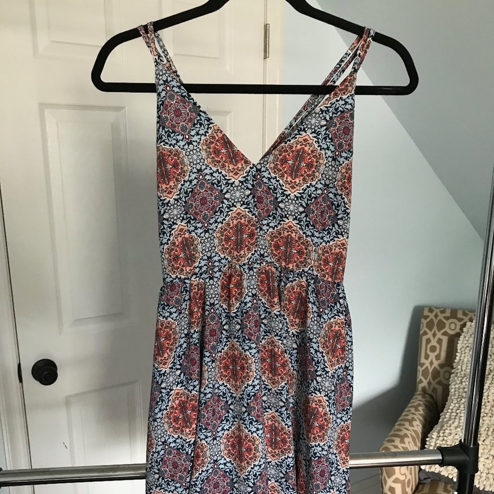 Mosiac Sleevless Paper Crane Dress Urban Outfitters